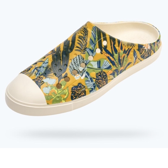 Native shoes Jefferson Clog Print tropical plant print unisex Sz 10W Sz 8M - Picture 6 of 13
